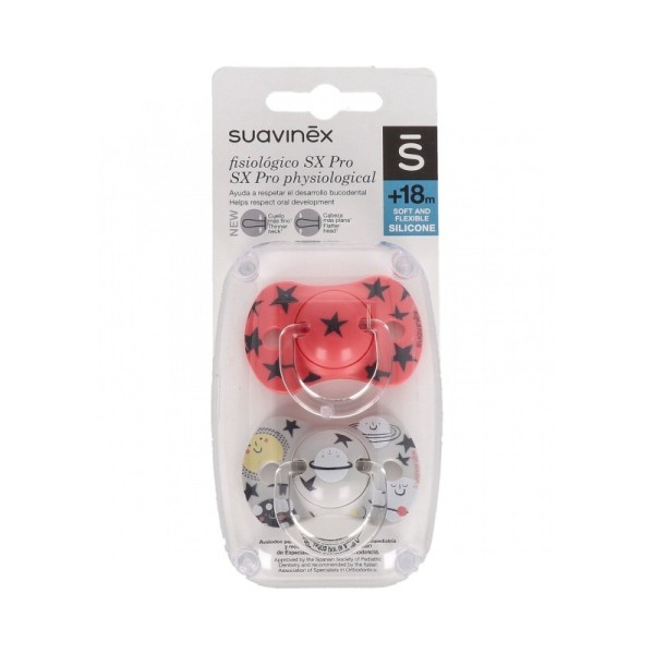 Suavinex Chupete Silicona Fisiológico+ 18 Meses 2uds