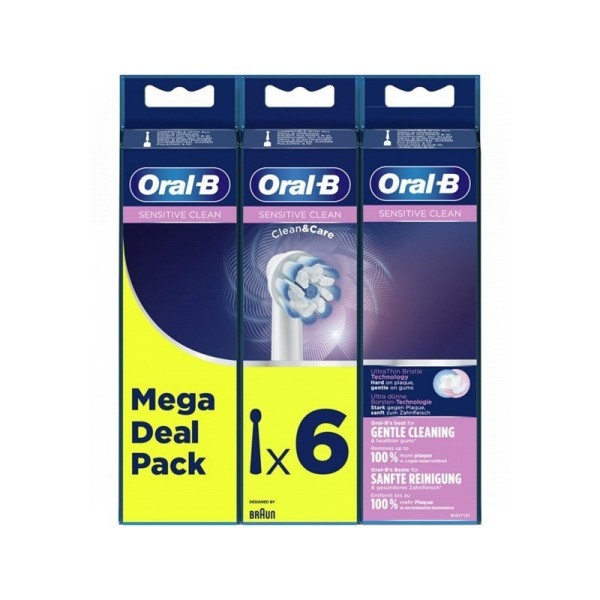 Oral-B Sensitive Clean Recambio Cepillo Dental Eléctrico 6 Cabezales