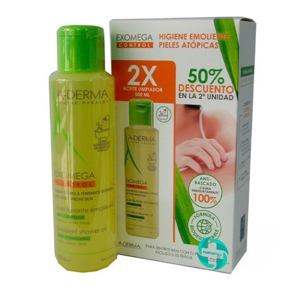 A-Derma Exomega Control Aceite Limpiar 2 x 500ml