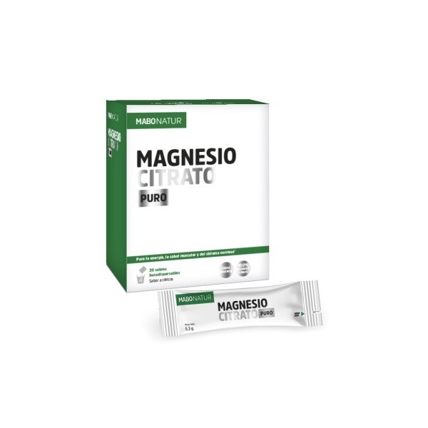 Mabo Farma Magnesio Citrato Puro 20 Sobres Bucodispensables Sabor Cítrico