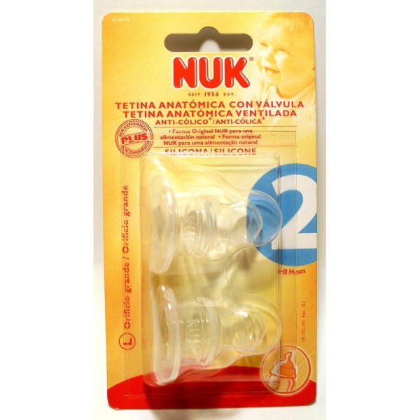 Nuk Tetina Estrecha Silicona T2 Alimento 1ud